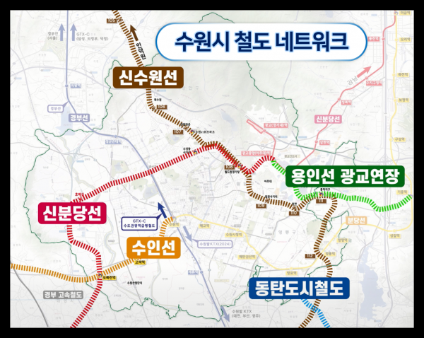 수원시 철도망 예상도, 신분당선 전철
