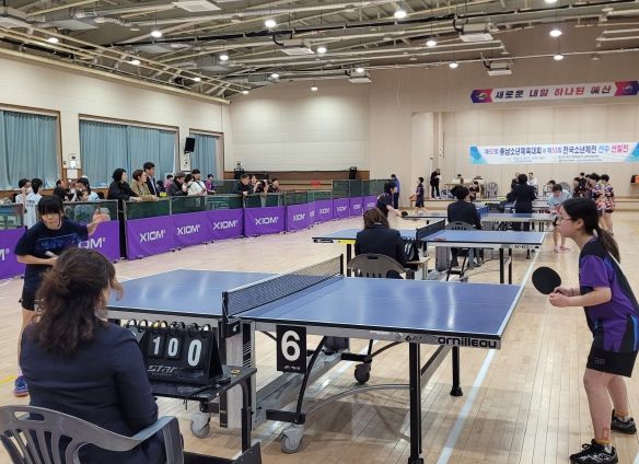 충남소년체육대회 탁구 경기가 3월 30일(토)~31일(일) 예산 다목적체육관에서 사전진행되었다.