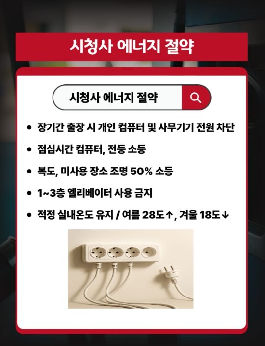 안성시, 자원안보 위기 극복 위해 시청사 에너지 절약 추진